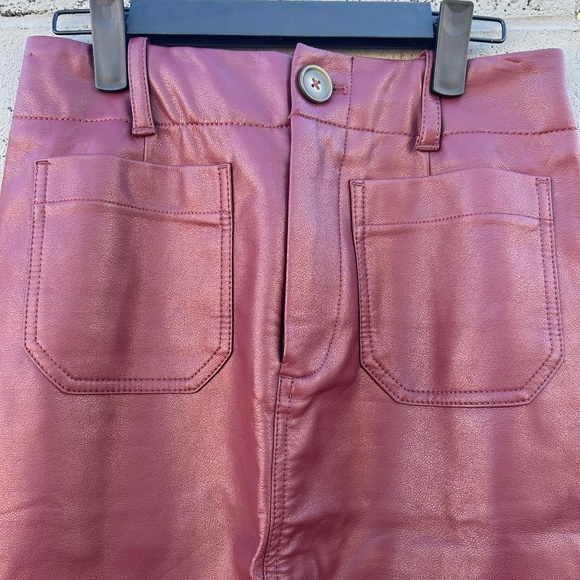 Maeve By Anthropologie The Colette Faux Leather Skirt - Picture 3 of 8